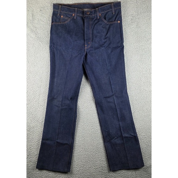 Vintage Levis 517 Jeans Mens 38x34 (37x33) Blue Orange Tab Bootcut USA 80s